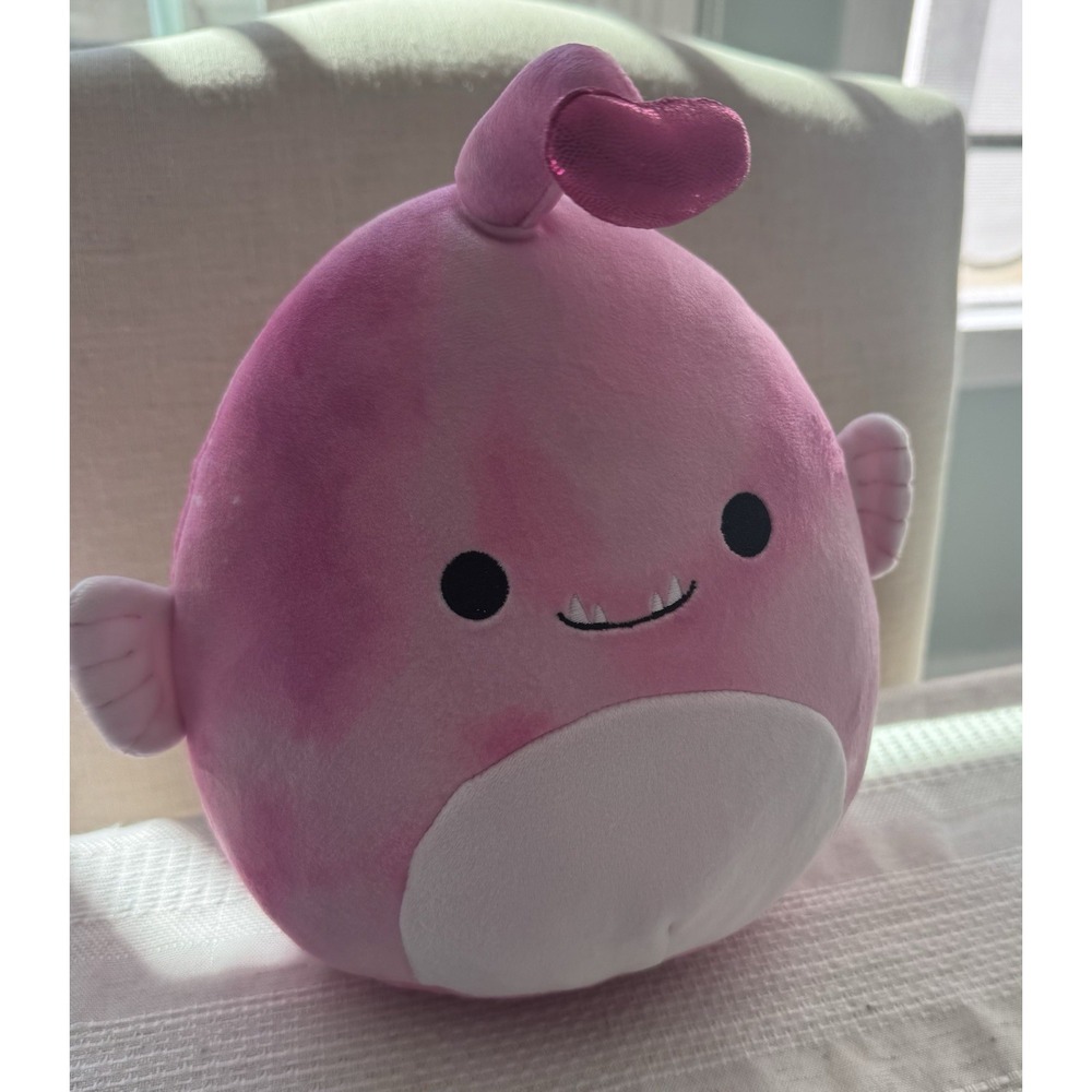 Squishmallows 8" Sy Angler Fish Plush New NWT Valentine's Day Pink Galaxy Heart